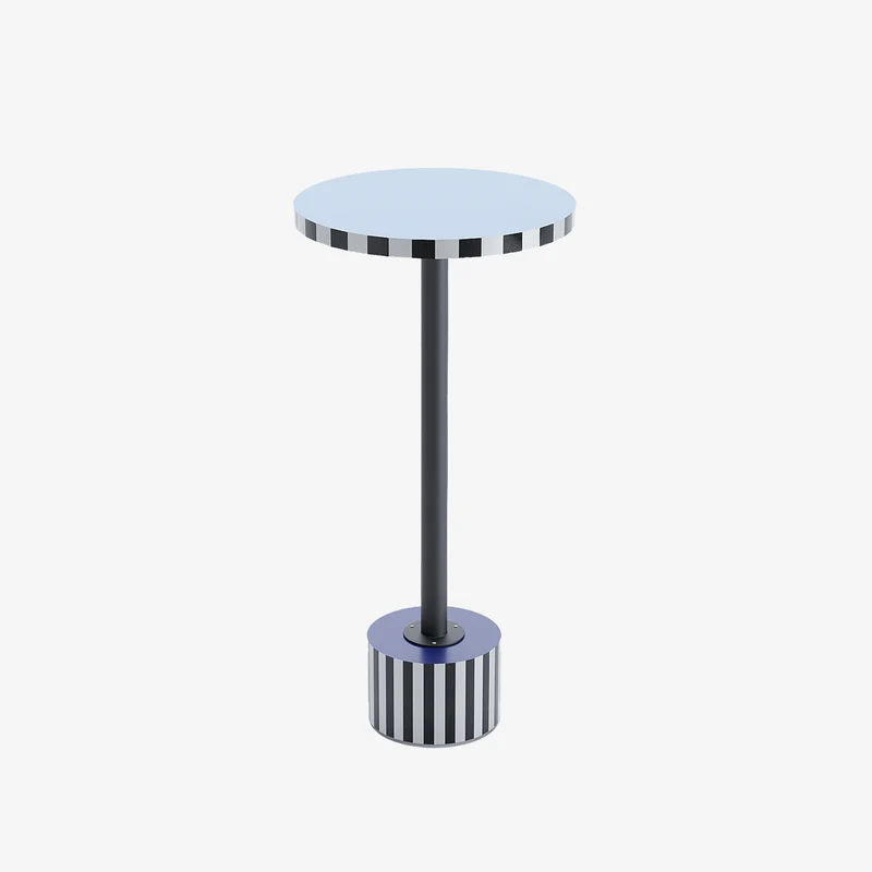 Table d appoint ronde originale couleur bleue Jasmin