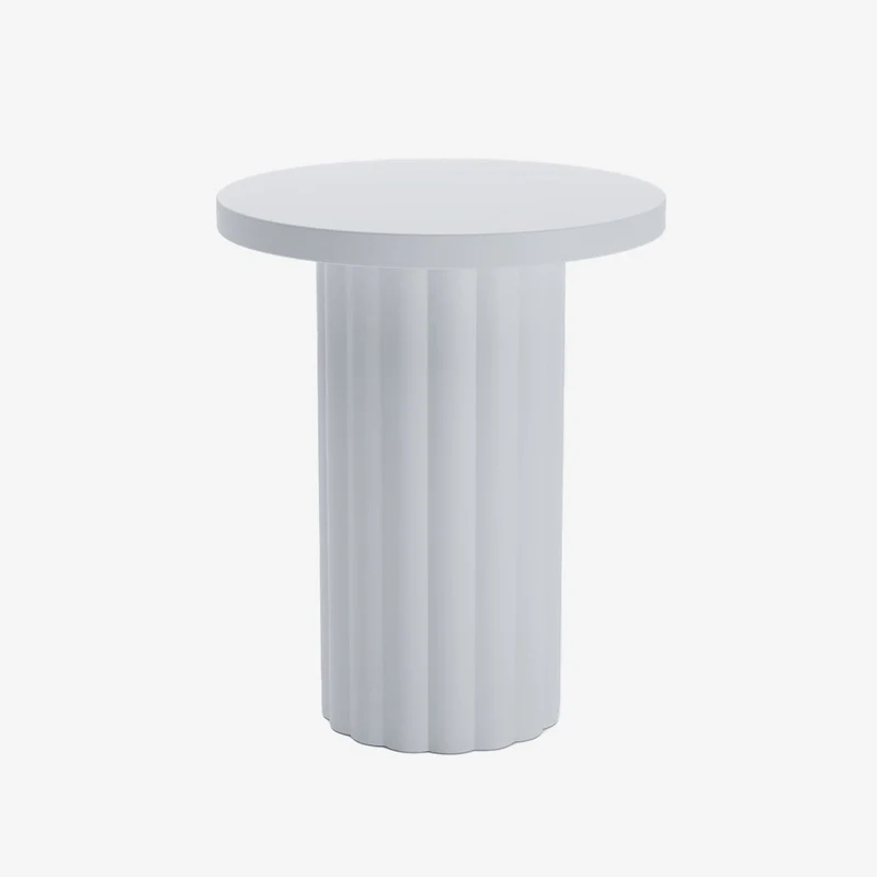 Table d'appoint ronde blanche moderne Mirabelle