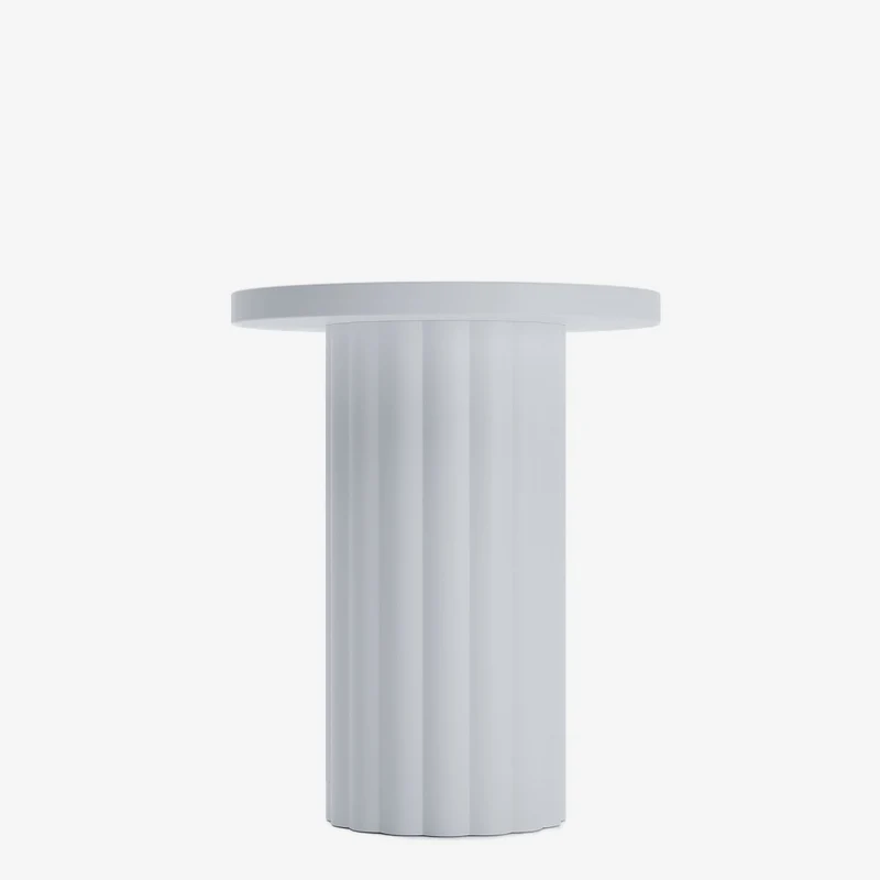 Table d'appoint ronde blanche moderne Mirabelle
