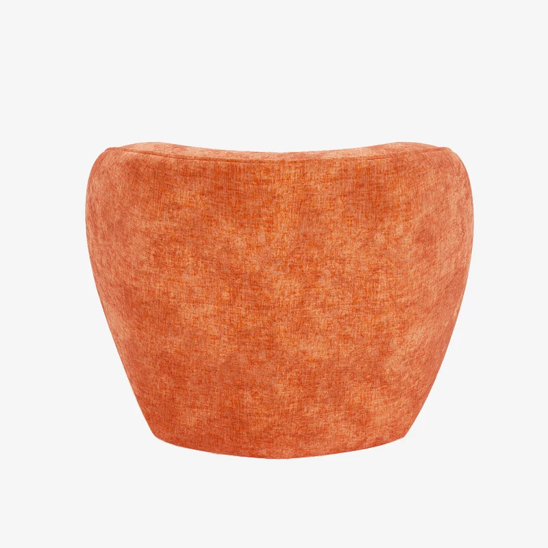 Fauteuil design en velours ocre Pablo