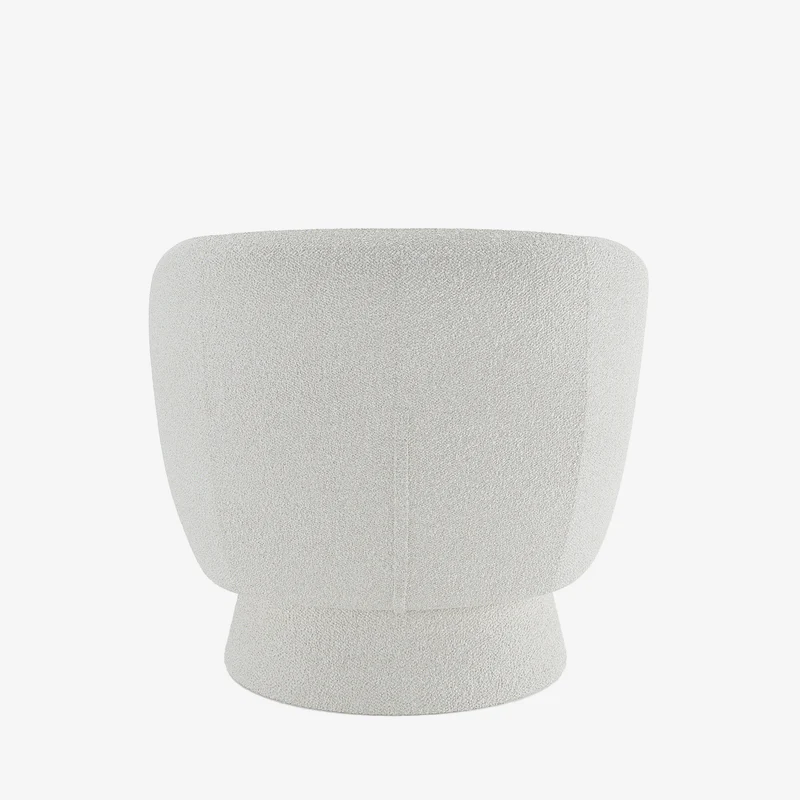 Fauteuil bouclette pivotant blanc Salma