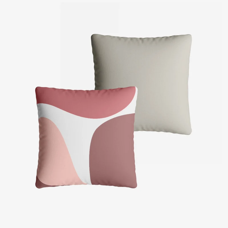 Coussin carr rose d houssable 40x40cm