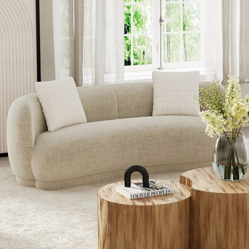Coussin fourrure cr me Istanbul