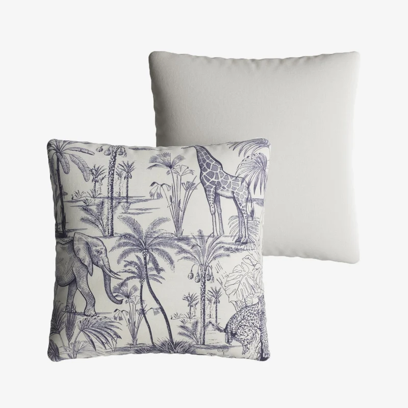 Coussin carr motif d houssable 40x40cm