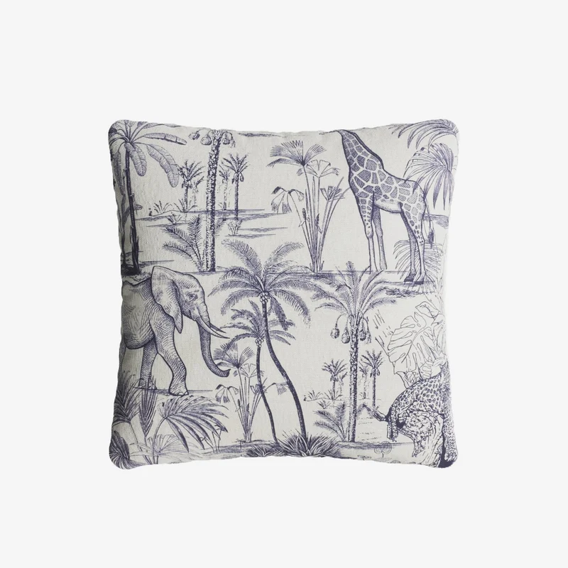 Coussin carr motif d houssable 40x40cm