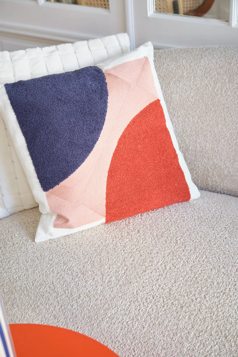 Coussin brod design moderne color Nairobi