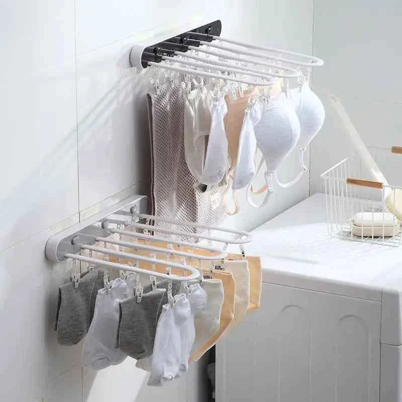 Étendoir à linge mural rabattable pour sous‑vêtements