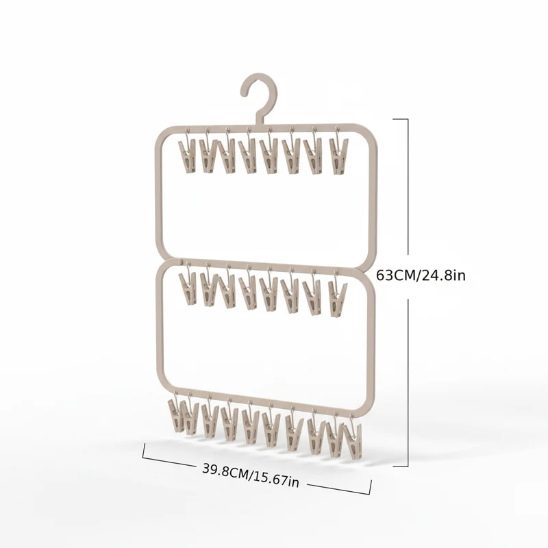 Petit étendoir à linge multi pinces pliable