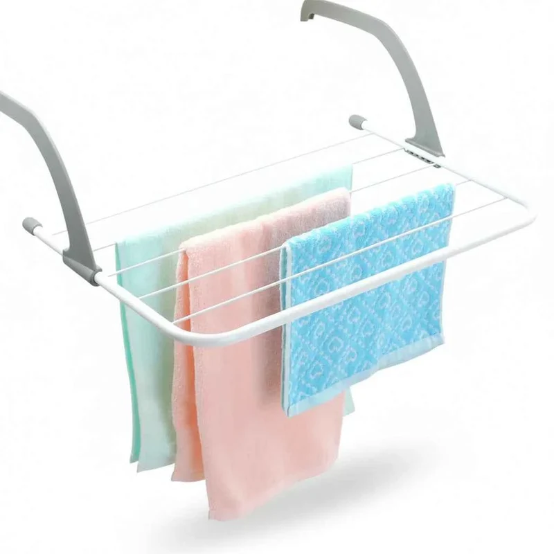 Étendoir à linge pour radiateur pliant en inox