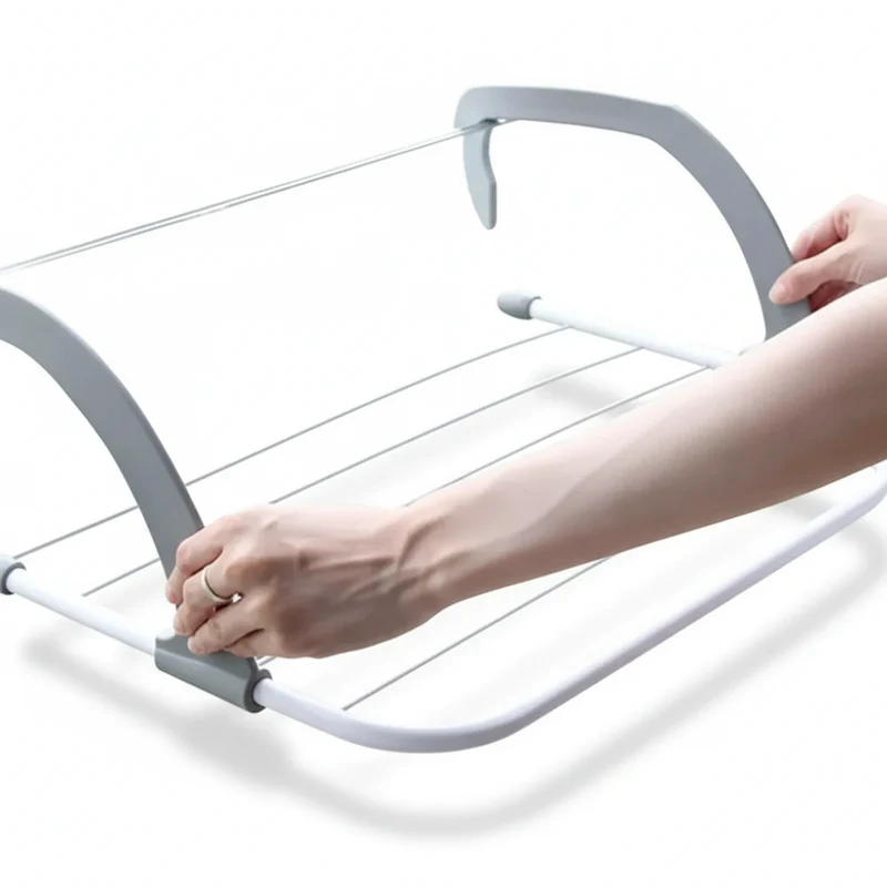 Étendoir à linge pour radiateur pliant en inox