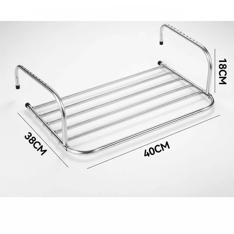 Étendoir à linge pour balcon en inox extensible