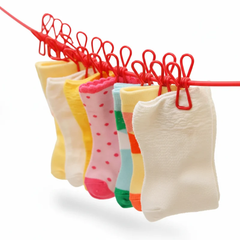 Fil pour étendoir à linge voyage avec 12 pinces