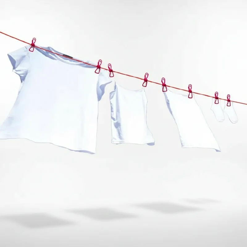 Fil pour étendoir à linge voyage avec 12 pinces