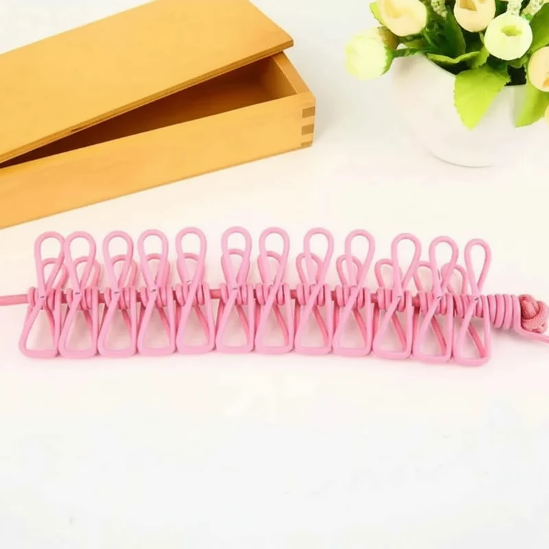 Fil pour étendoir à linge voyage avec 12 pinces