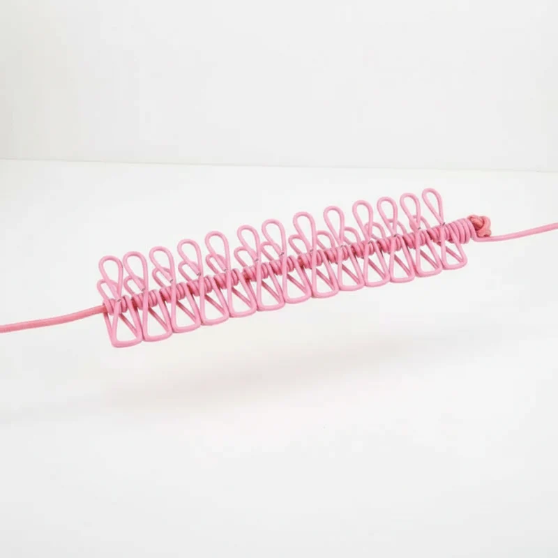 Fil pour étendoir à linge voyage avec 12 pinces