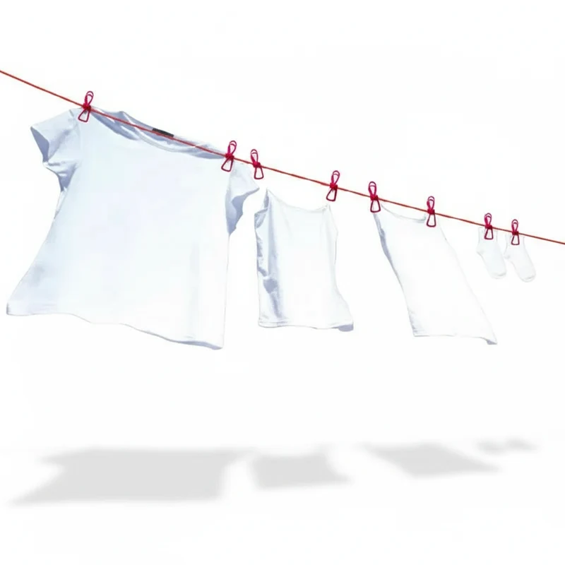 Fil pour étendoir à linge voyage avec 12 pinces