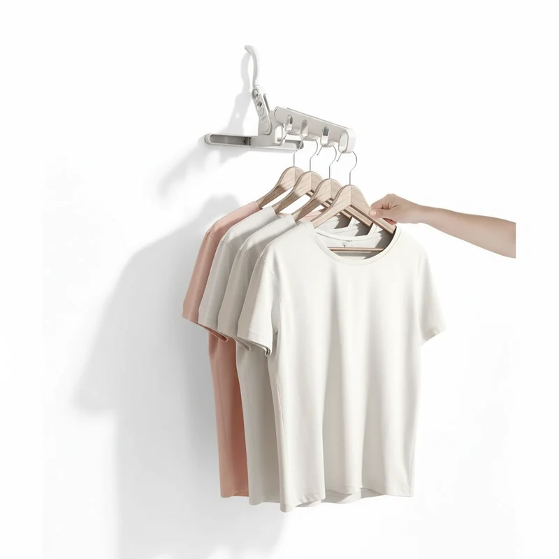 Cintre pour étendoir à linge pliable 5 trous