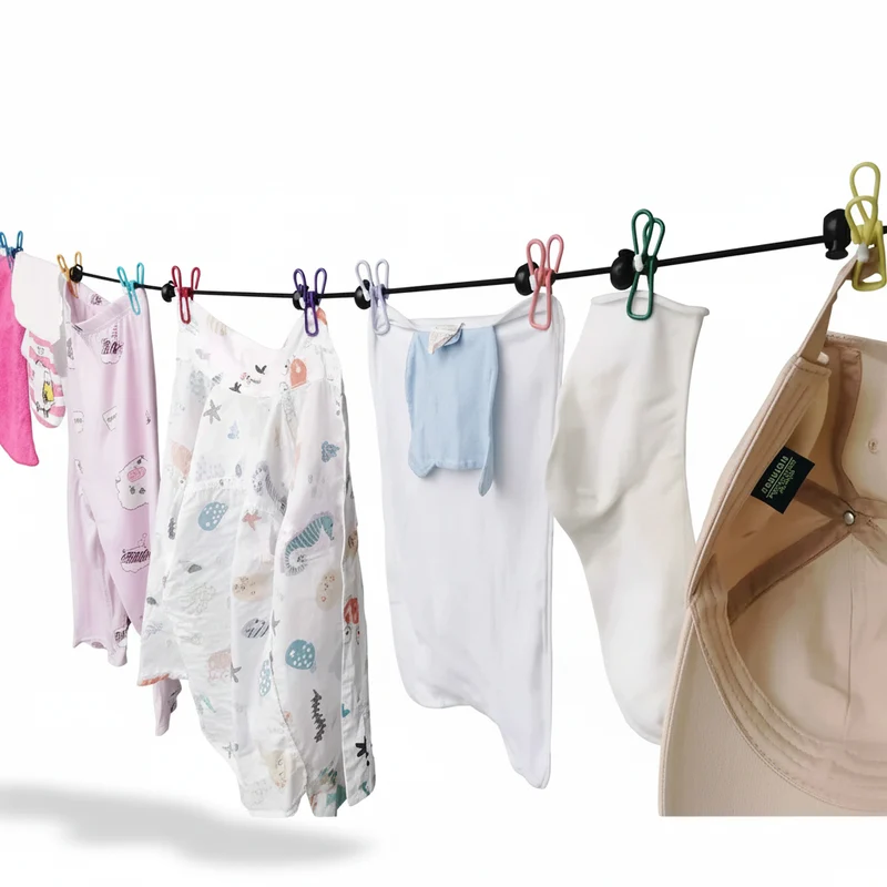 Étendoir à linge camping-car corde extensible clips
