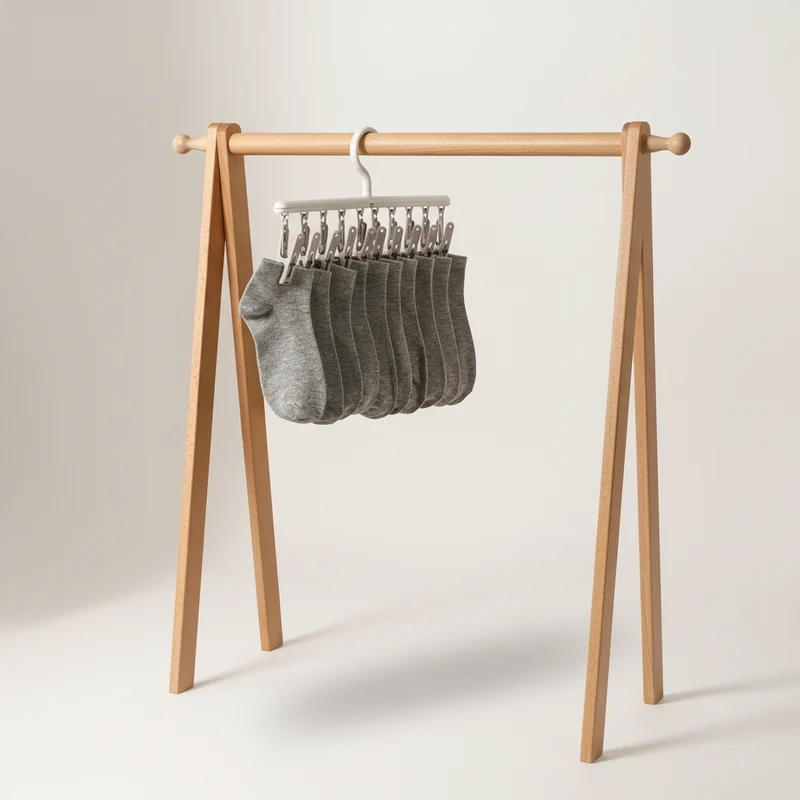 Petit étendoir à linge pour chaussettes et dessous