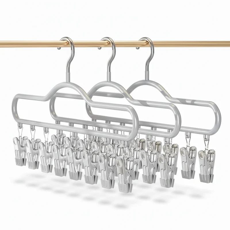 Cintre pour étendoir à linge avec pinces multiples