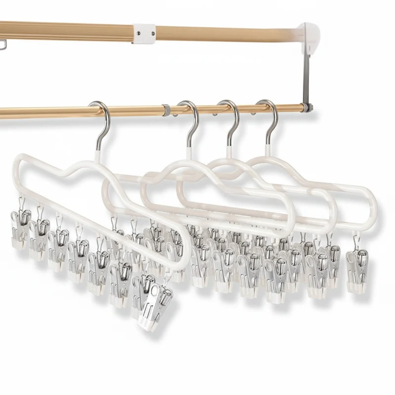 Cintre pour étendoir à linge avec pinces multiples