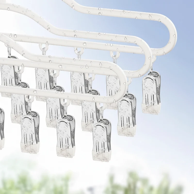 Cintre pour étendoir à linge avec pinces multiples