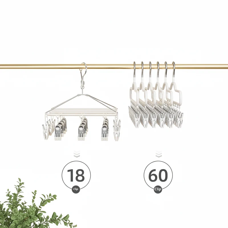 Cintre pour étendoir à linge avec pinces multiples