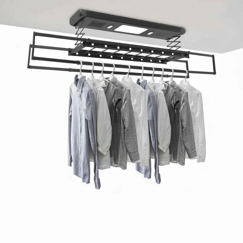 Étendoir à linge plafond électrique avec télécommande