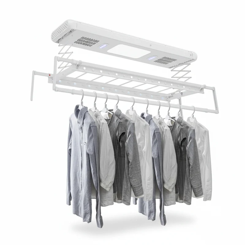 Étendoir à linge plafond électrique avec télécommande
