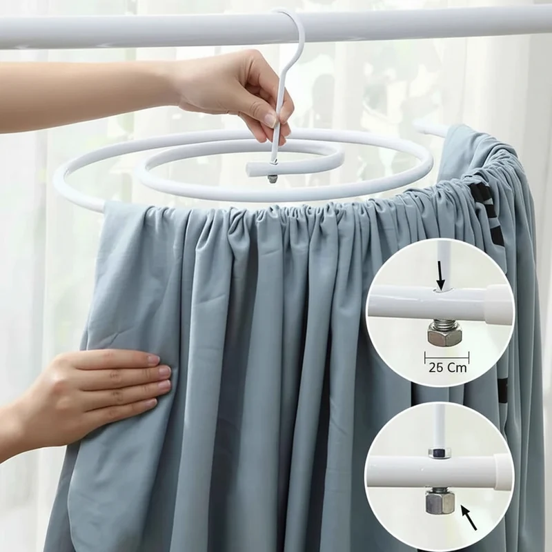 Cintre pour étendoir à linge spirale pour draps