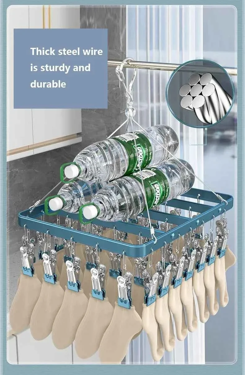Petit étendoir à linge 36 pinces aluminium