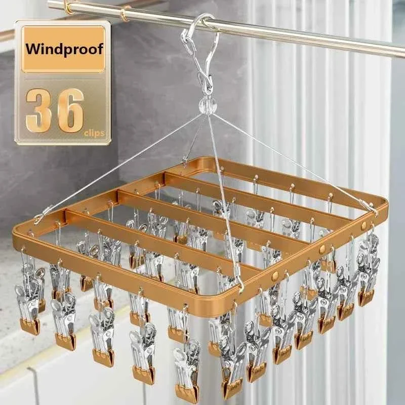 Petit étendoir à linge 36 pinces aluminium
