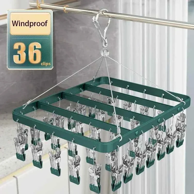 Petit étendoir à linge 36 pinces aluminium