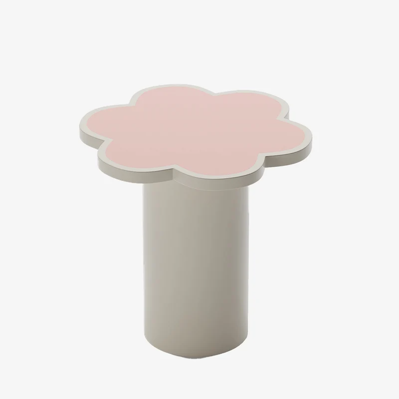 Table d appoint fleur coloris rose Flora
