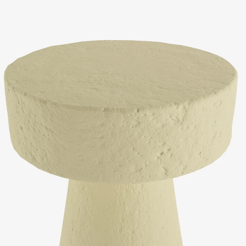 Table d appoint circulaire en magn sie cr me Marguerite