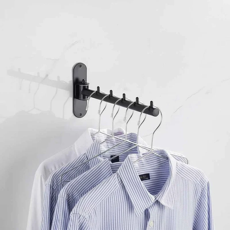 Étendoir à linge mural pliable inox rotatif