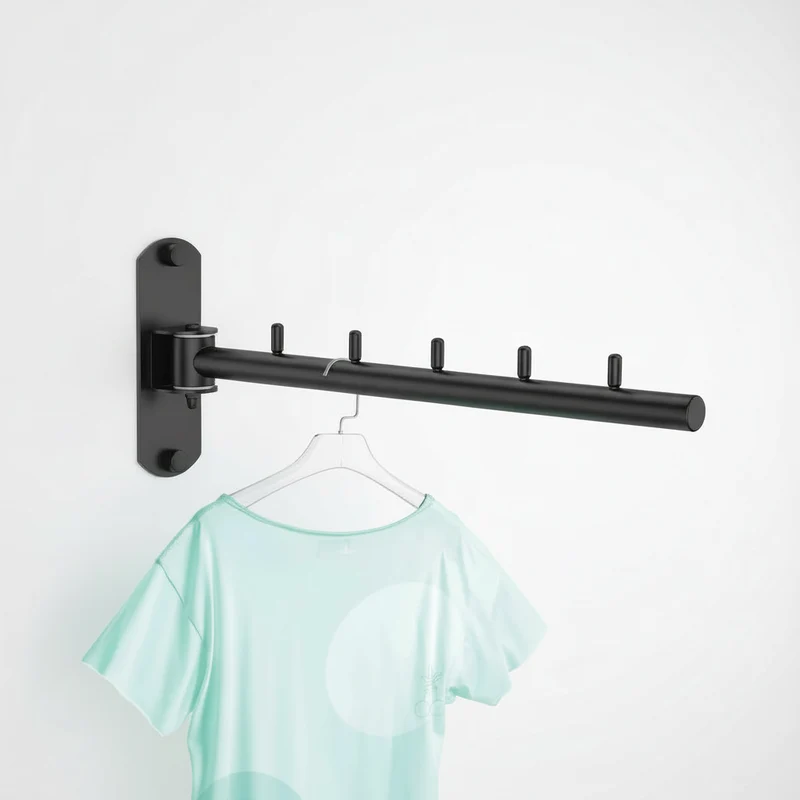 Étendoir à linge mural pliable inox rotatif