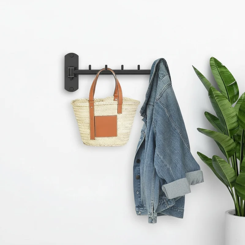 Étendoir à linge mural pliable inox rotatif