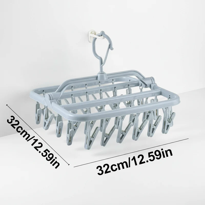 Petit étendoir à linge pliable 32 pinces