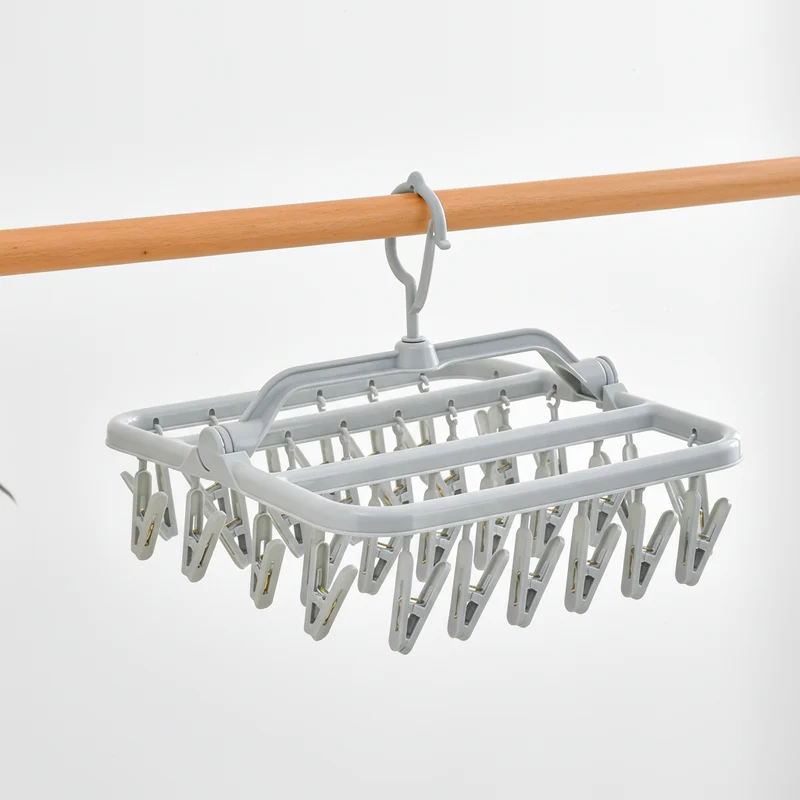Petit étendoir à linge pliable 32 pinces