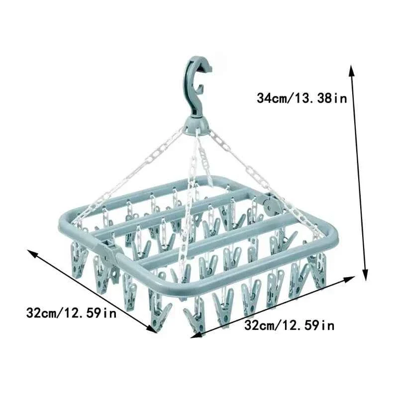 Petit étendoir à linge pliable 32 pinces