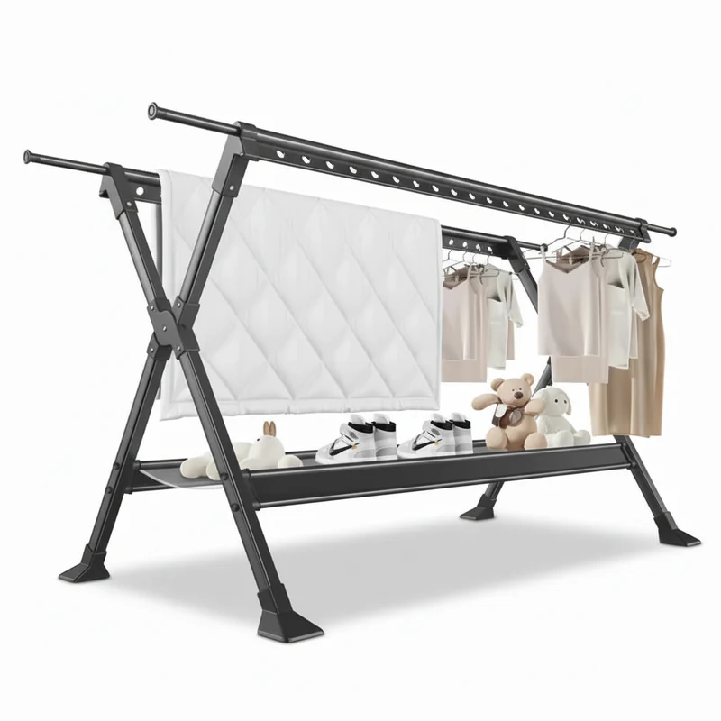 Étendoir à linge pliable inox extensible