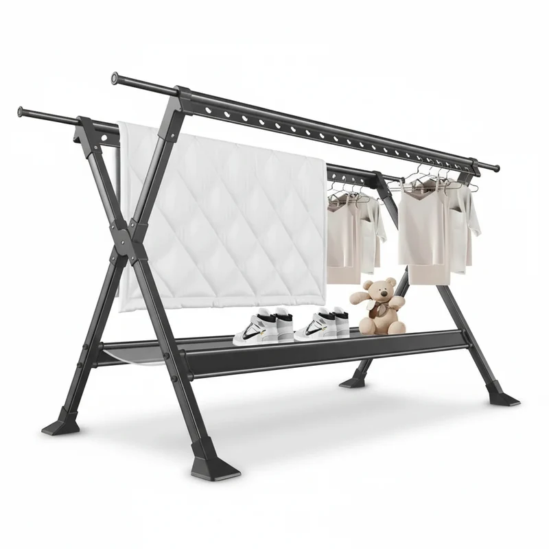 Étendoir à linge pliable inox extensible