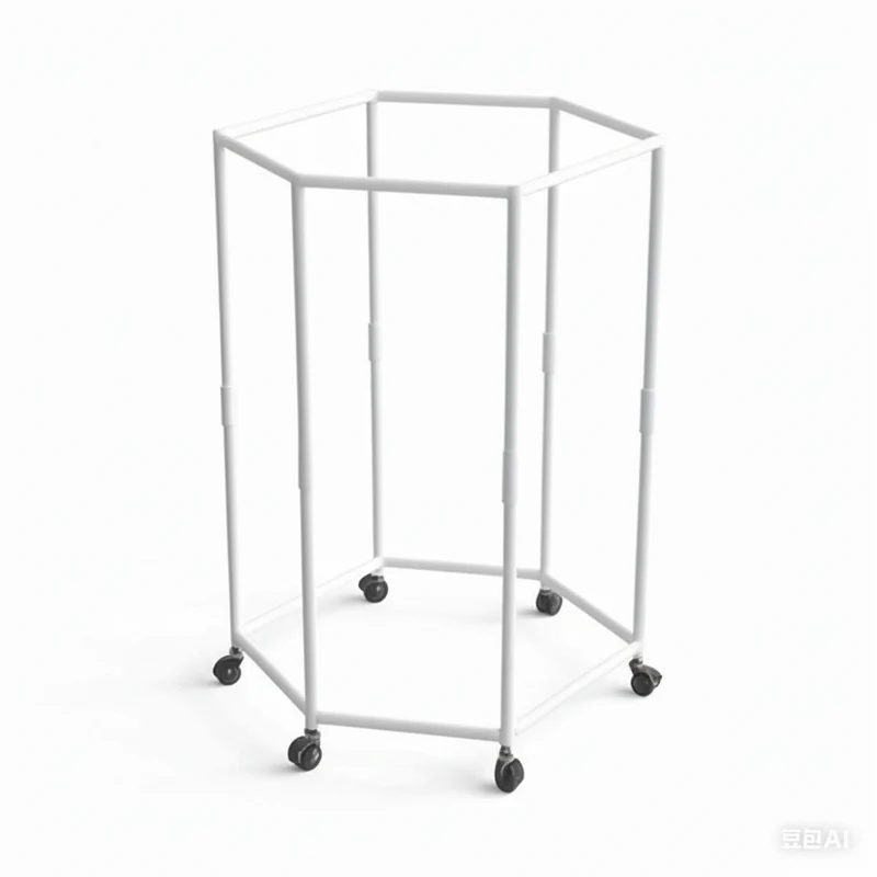Étendoir à linge intérieur hexagonal à roulettes