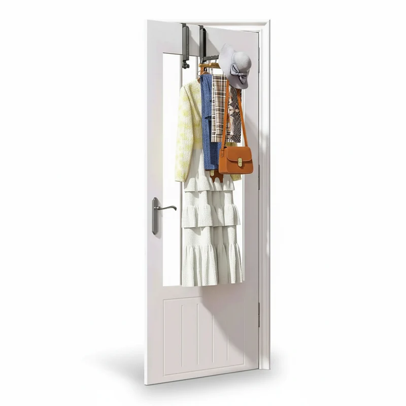 Étendoir à linge sur porte télescopique aluminium