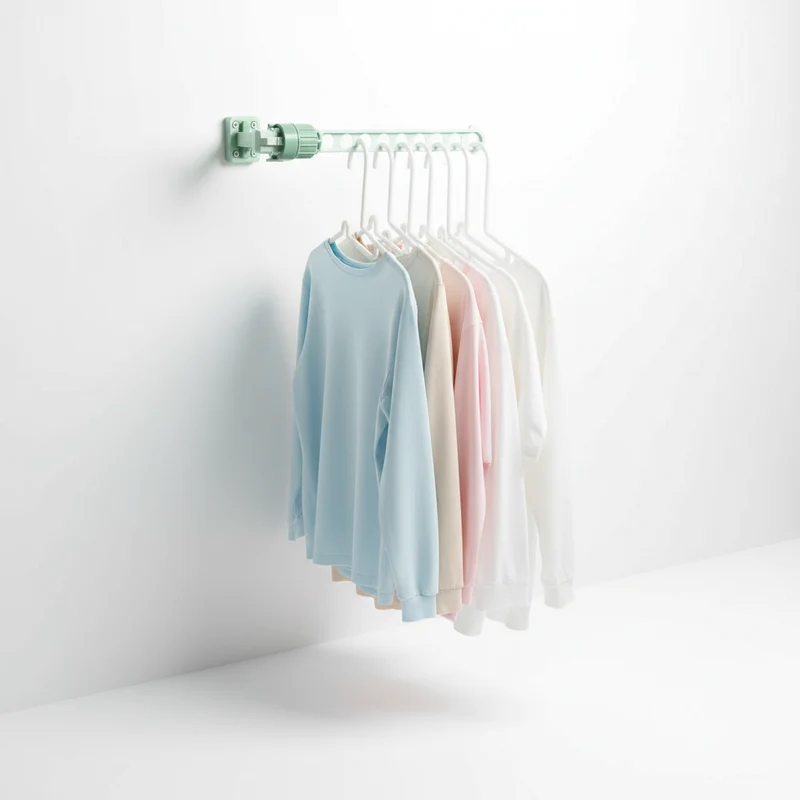 Étendoir à linge pour balcon 8 trous inox