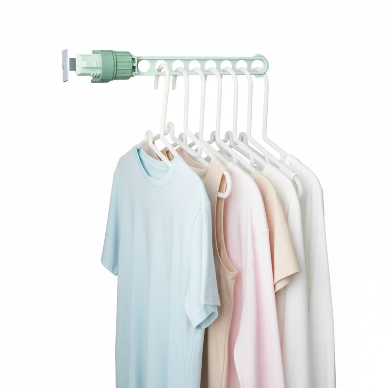 Étendoir à linge pour balcon 8 trous inox