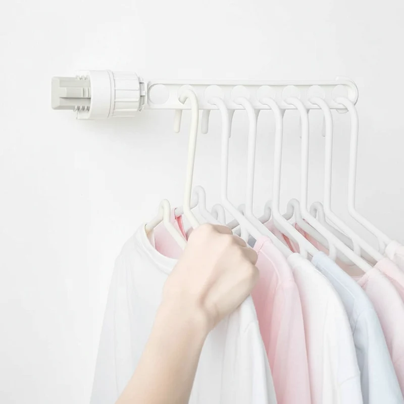 Étendoir à linge pour balcon 8 trous inox