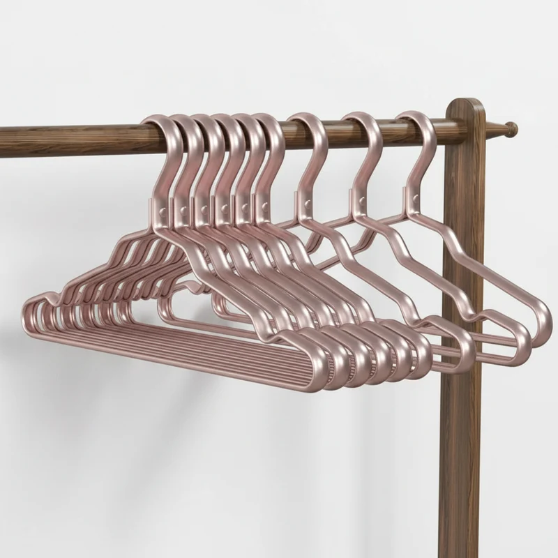 Cintre pour étendoir à linge aluminium doré