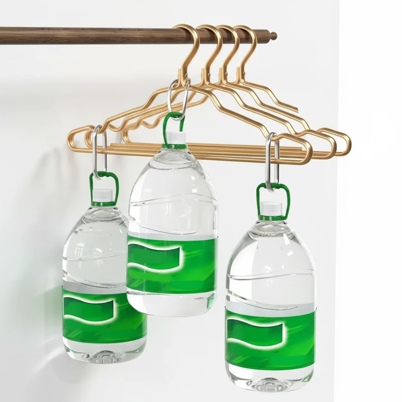Cintre pour étendoir à linge aluminium doré